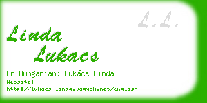linda lukacs business card